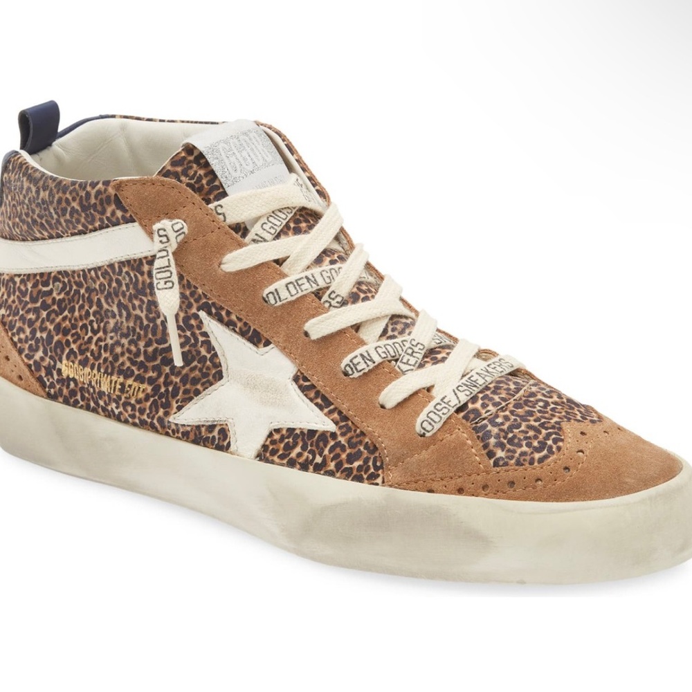 Golden Goose Leopard Print Sneakers